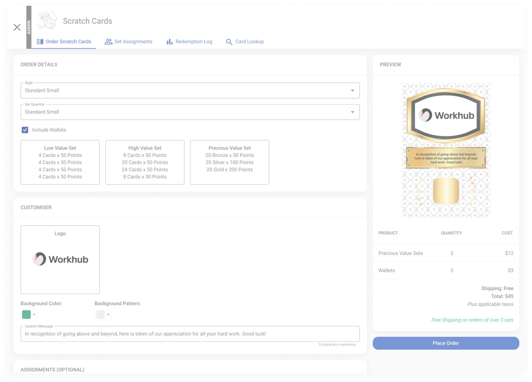 scratch cards program page